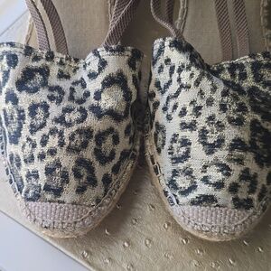 Vidorreta NEW Leopard Print Espadrille Wedge, Sz 40